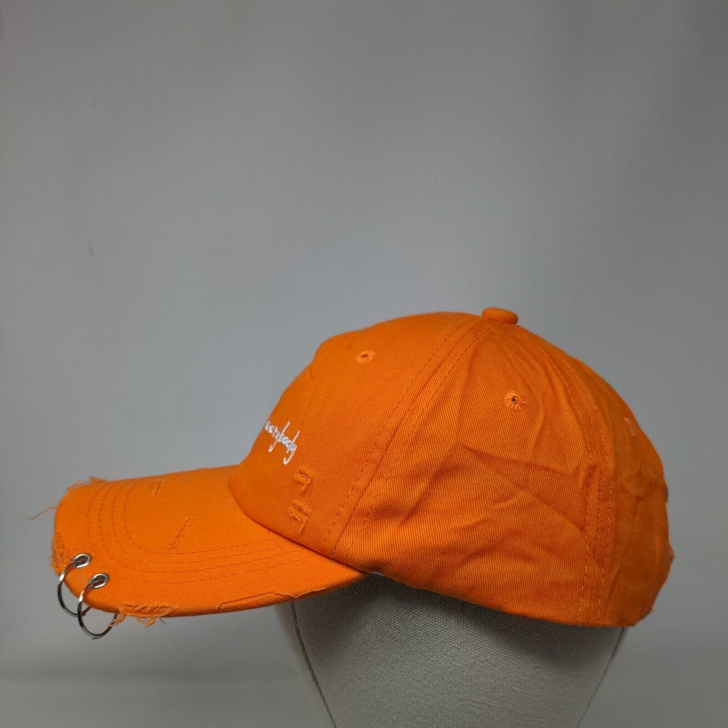 Art Is For Everybody Slideback Hat Orange Free Size 6 Panel Metal Ring