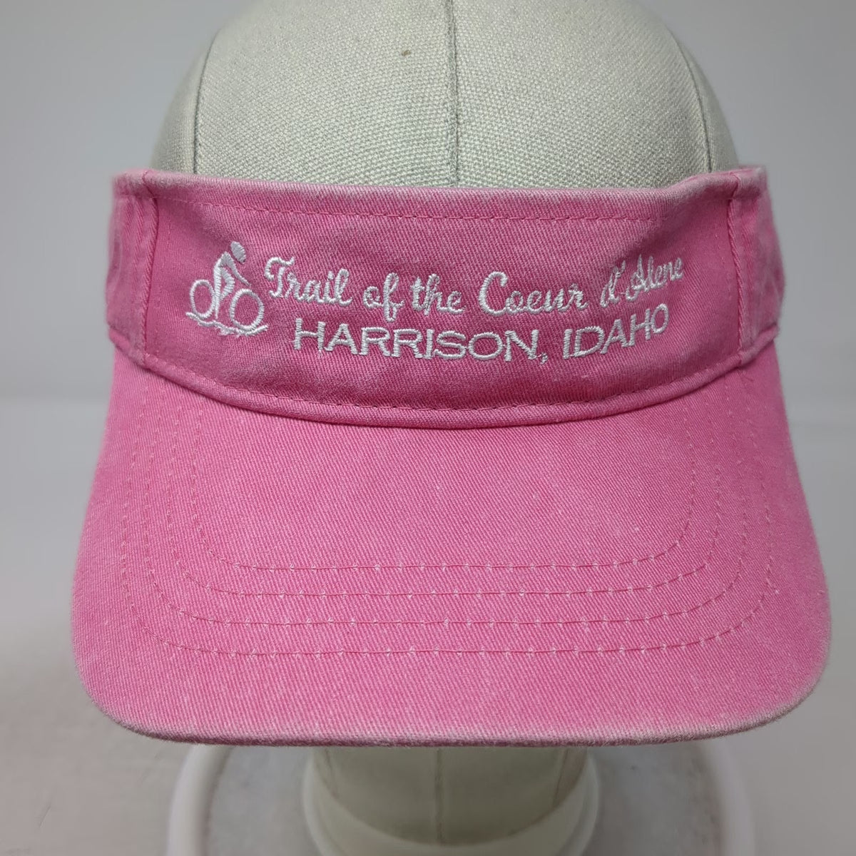Capsmith Pink OSFM Visor Hat Strapback Trail of the Coeur d'Alene Harrison ID