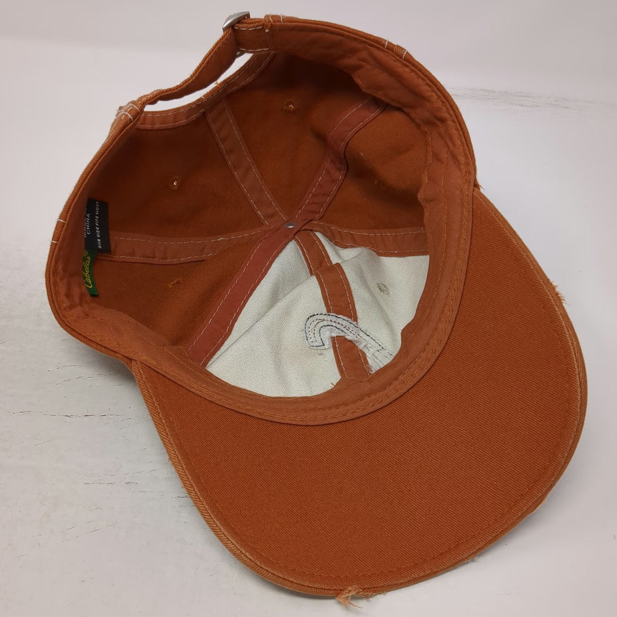 Cabelas Baseball Cap Brown One Size Slideback Contrast Stitch Embroidered Hat