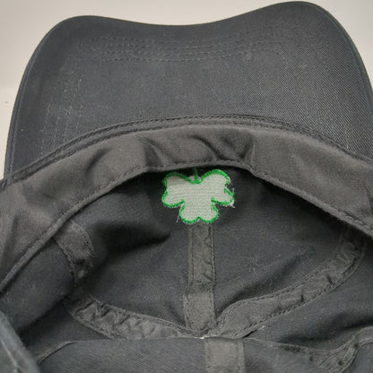 David and Young Baseball Cap Black One Size Shamrock Green Clover Adjustable Hat