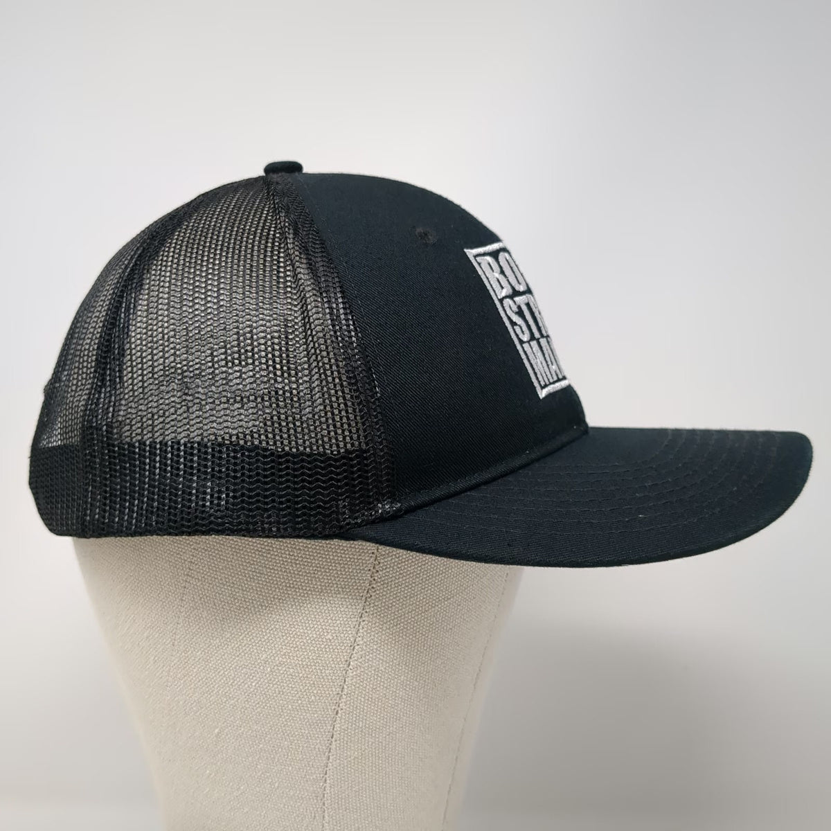 Port Authority Trucker Hat Black One Size Boon Street Market Mesh Snapback