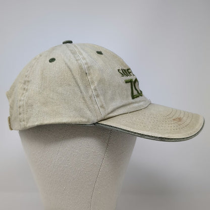 J Hats San Francisco Zoo Baseball Cap Beige Green One Size Strapback Cotton Hat