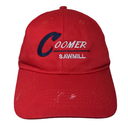 Coomer Sawmill Strapback Hat Red Youth Embroidered Port & Company