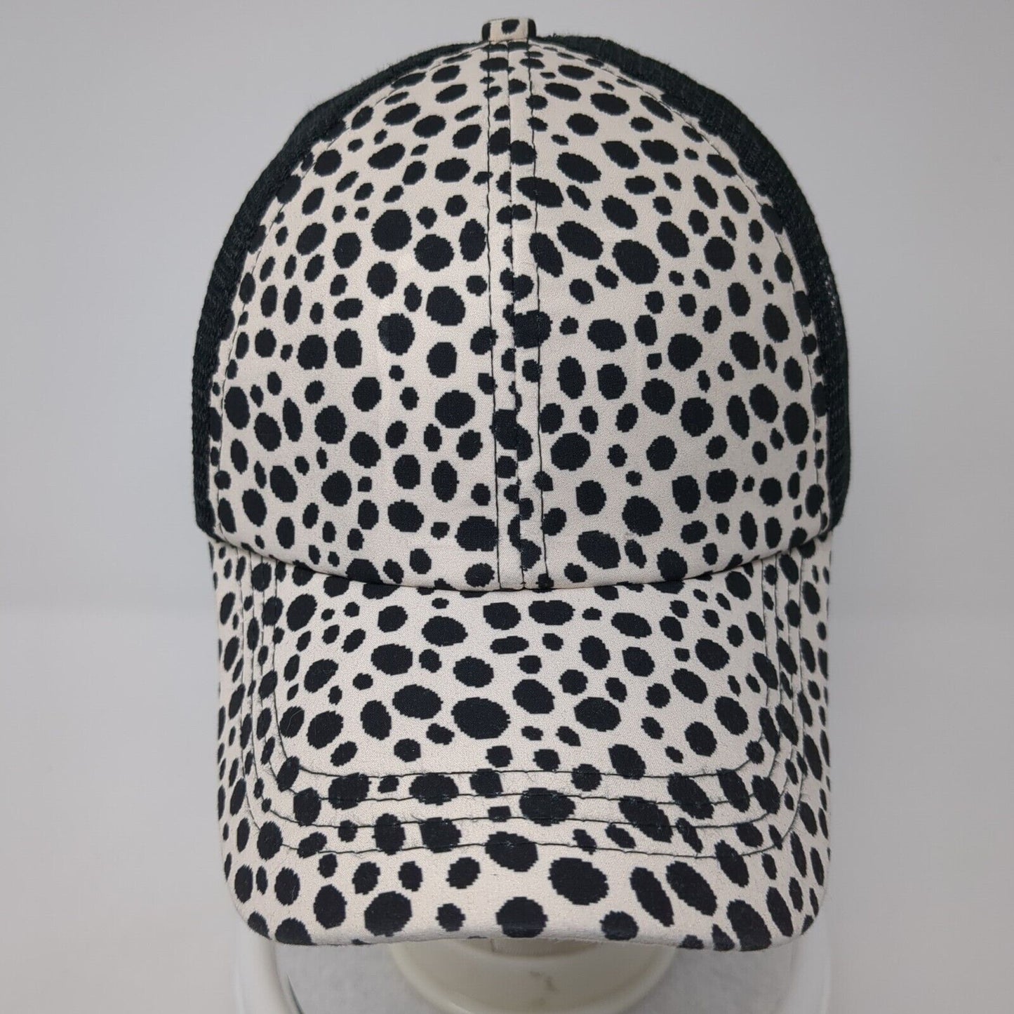 Unbranded Strapback Trucker Hat Multi One Size Ponytail Dalmatian