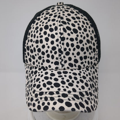 Unbranded Strapback Trucker Hat Multi One Size Ponytail Dalmatian