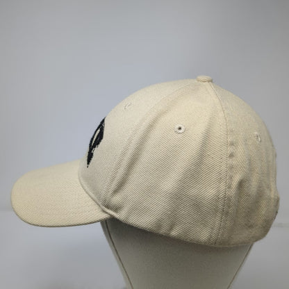 Nike Baseball Cap Beige Vintage Arched Embroidered Logo Strapback Hat Swoosh