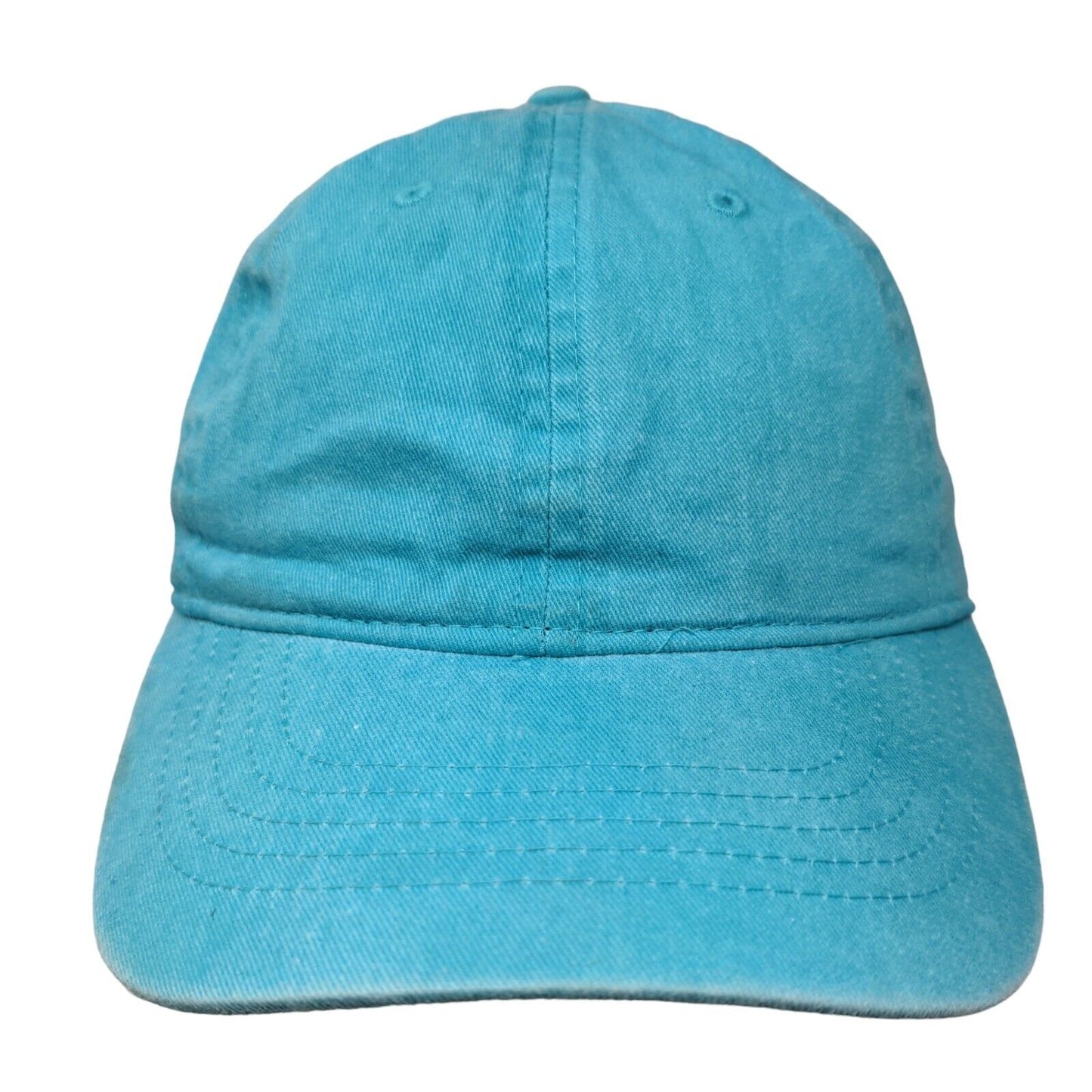 Unbranded Strapback Hat Blue OSFM Adjustable 6 Panel Vent Holes Blank