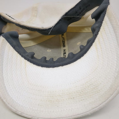 Under Armour Baseball Cap White L Embroidered Logo Stretch Fit Blitzing Hat