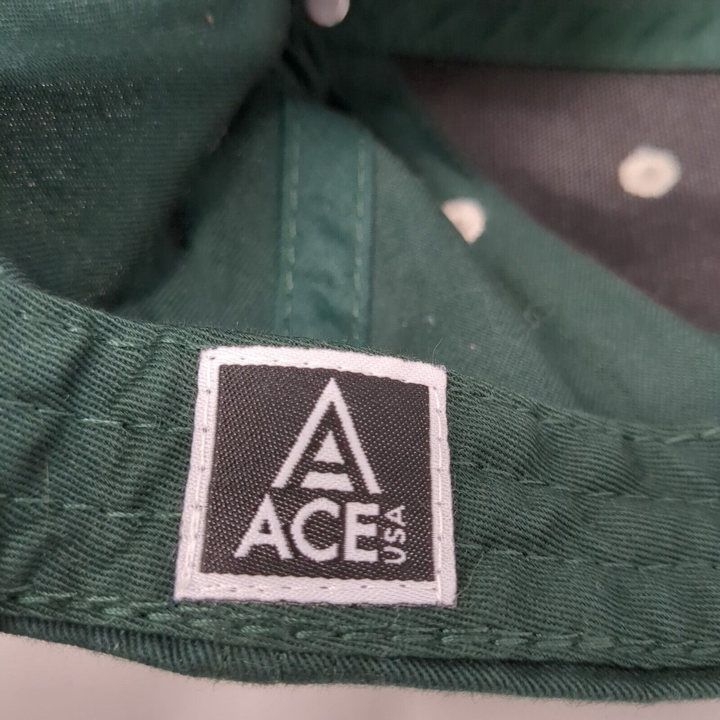 Alaska Strapback Hat Green One Size Adjustable Embroidered ACE USA