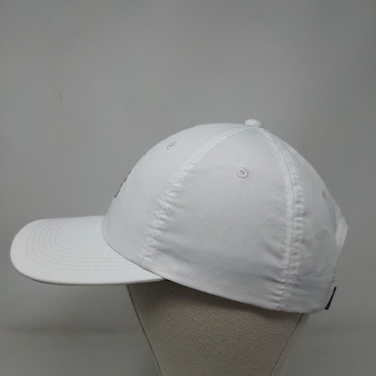 Imperial Strapback Hat White OSFA Adjustable Embroidered Vented Holes