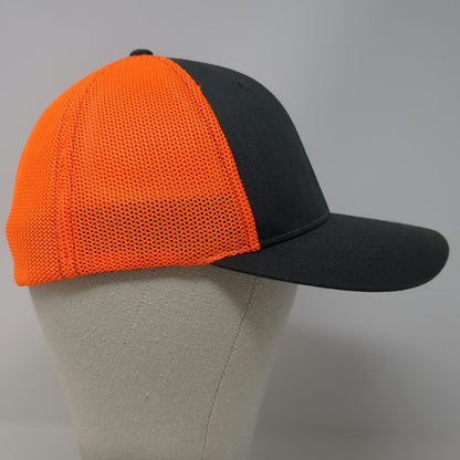 Richardson Baseball Cap Black Orange M IFS Drilling Piling Shoring Mesh Hat