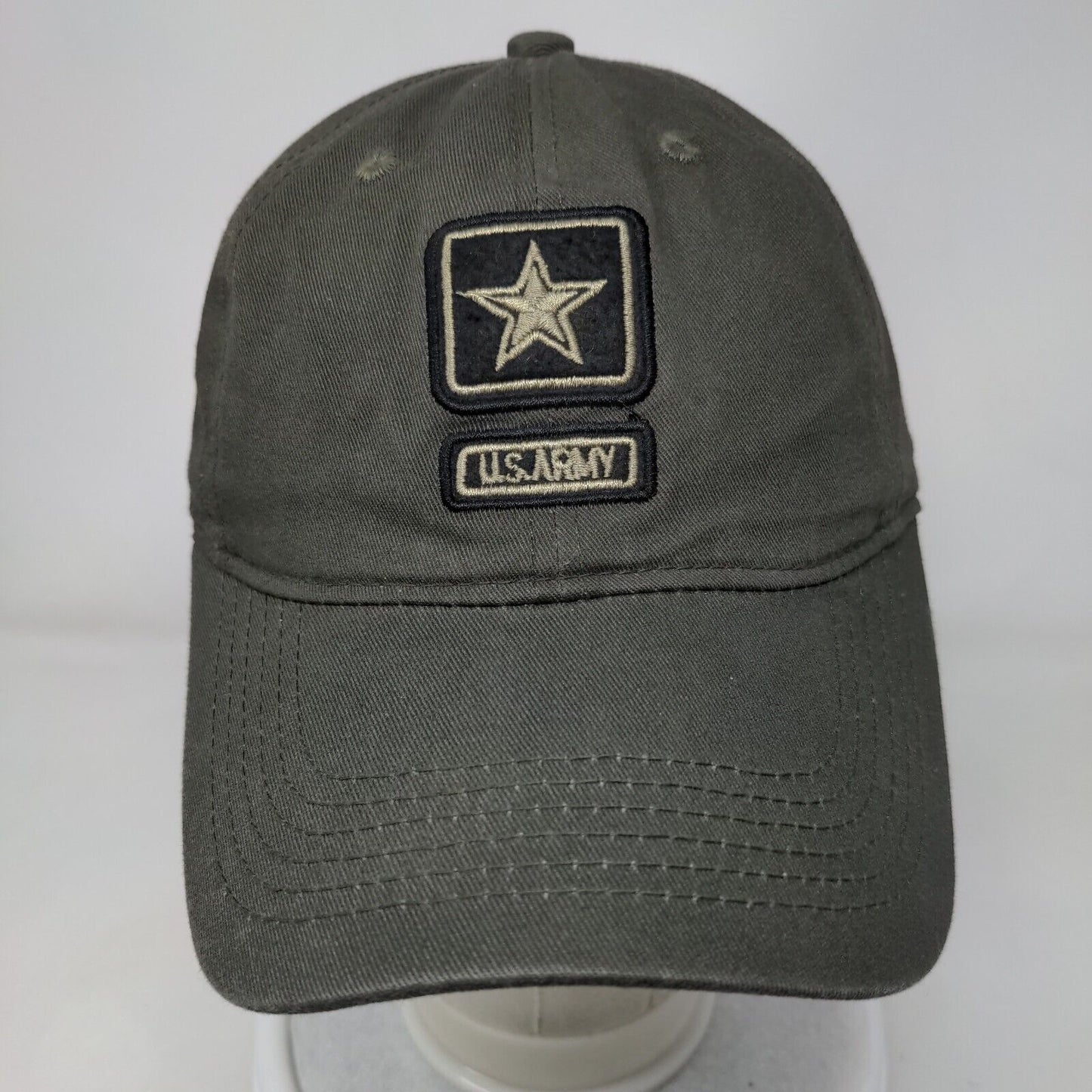 U.S. Army Slideback Hat Brown One Size Adjustable Embroidered Vented Holes