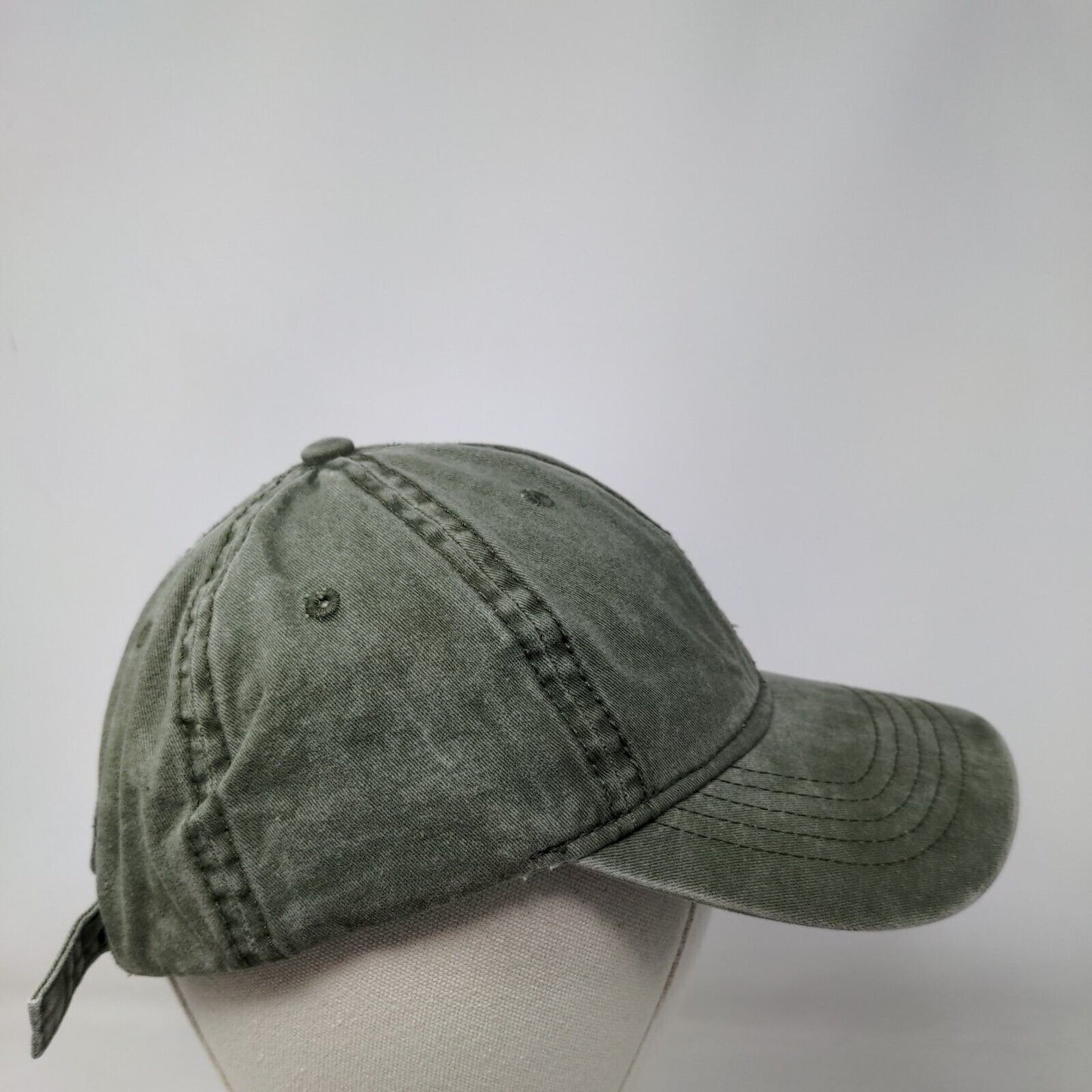 Unbranded Slideback Hat Solid Green OSFM Adjustable 6 Panel Blank