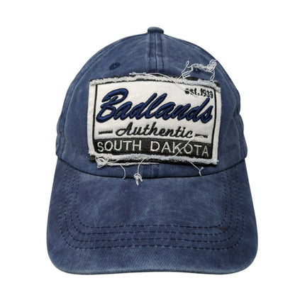 Badlands South Dakota Patch Strapback Hat Blue One Size Adjustable