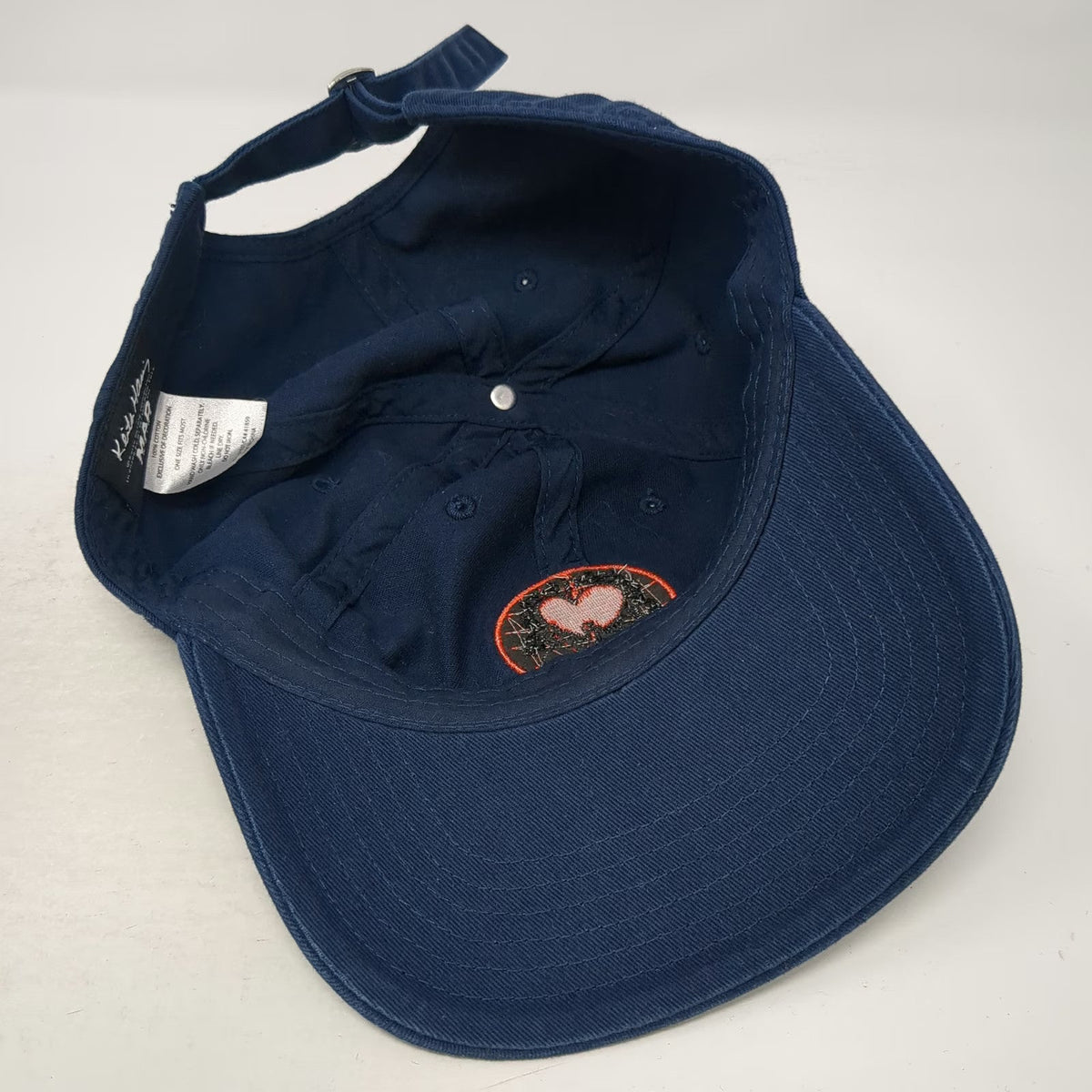 Mad Engine Keith Haring Heart Blue Baseball Cap One Size Cotton Slideback Hat