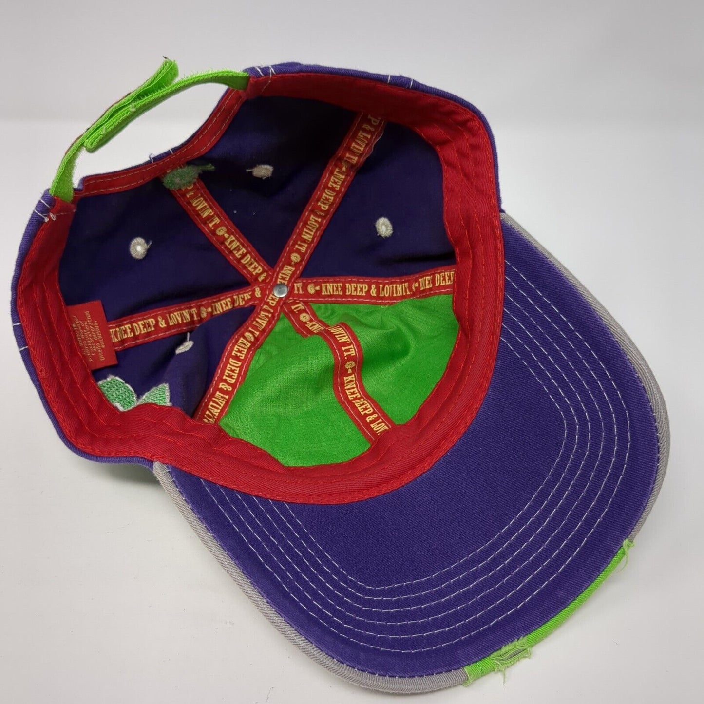 Farm Girl 41 Strapback Hat Purple One Size Adjustable Embroidered