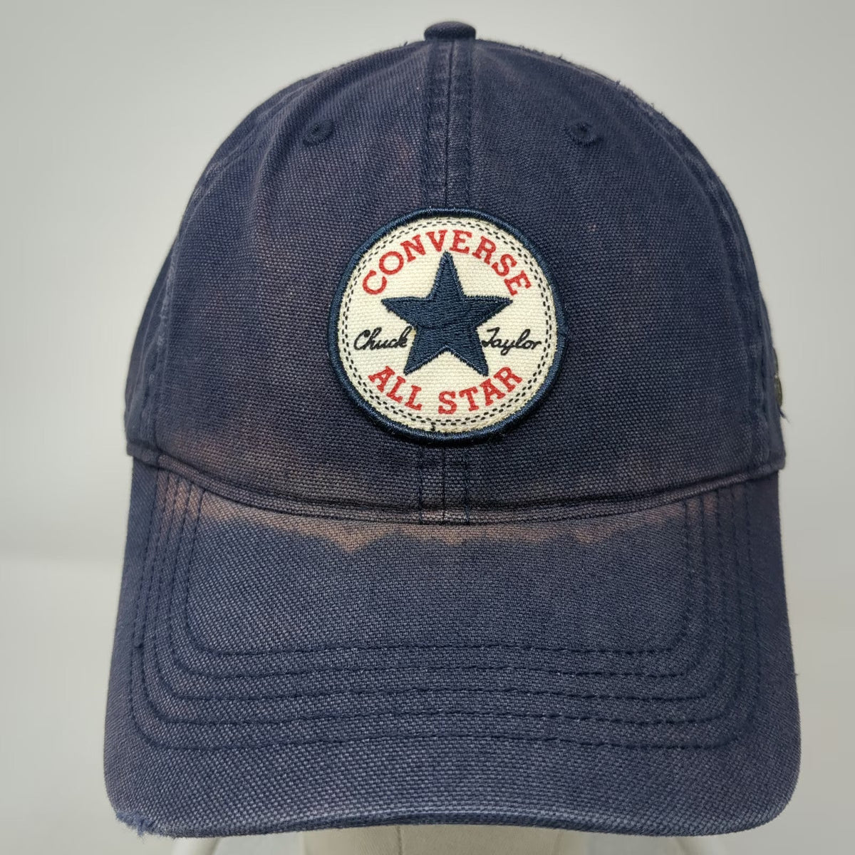 Converse Baseball Cap Blue One Size All Star Patch Canvas Slideback Hat Logo