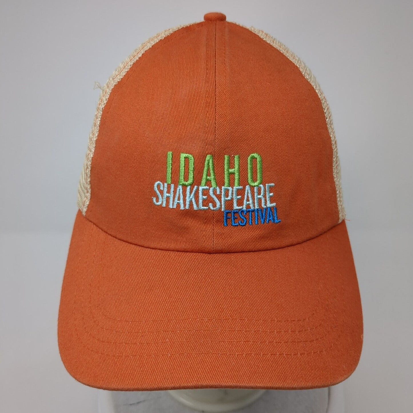 Idaho Shakespeare Festival Trucker Hat Orange One Size Mesh Back