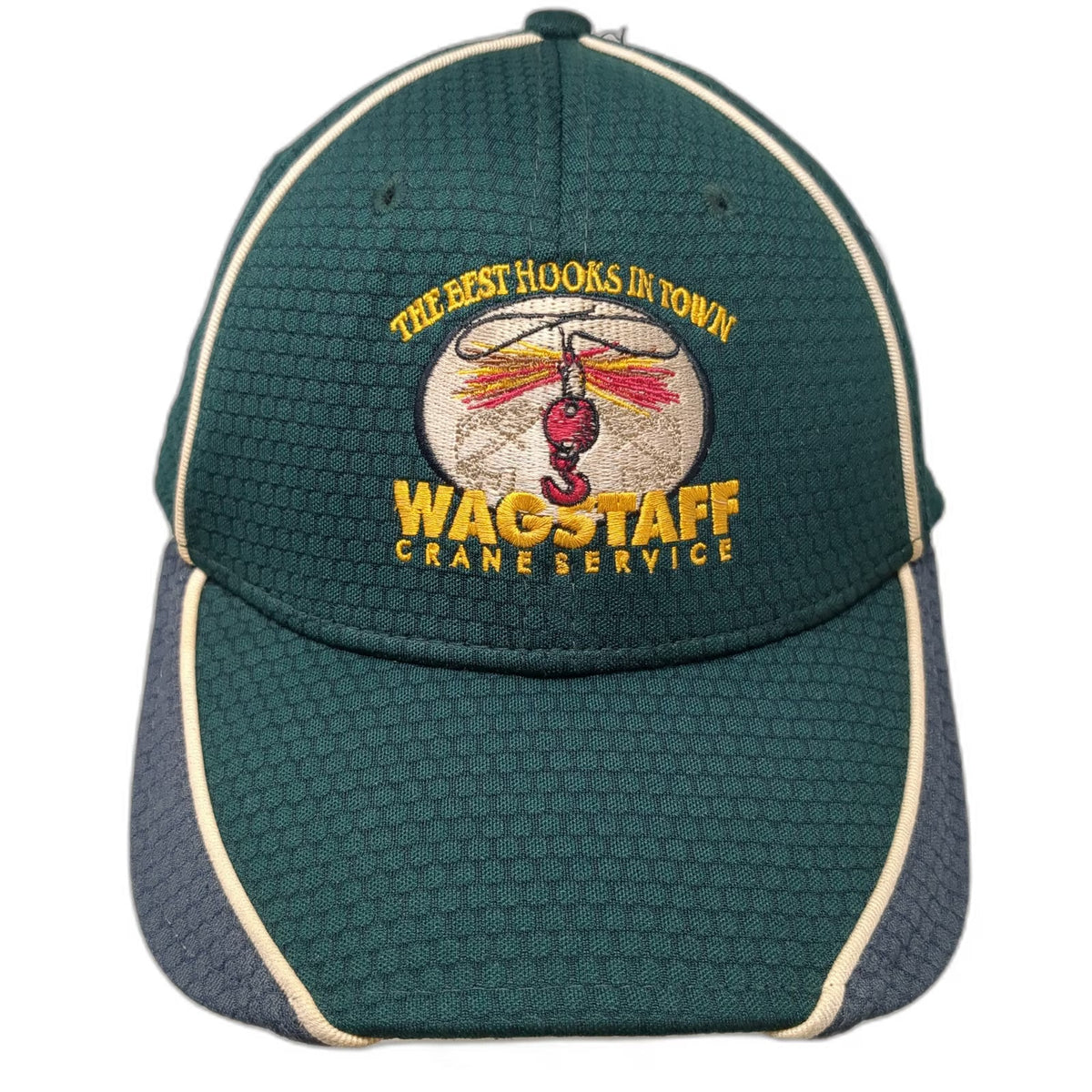 New Era Baseball Cap Green L Wagstaff Crane Service 39THIRTY Stretch Fit Hat