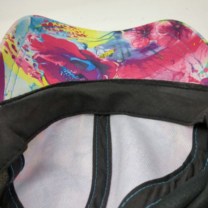 Bongo Baseball Cap Pink Floral All-Over Print One Size Strapback Hat Polyester