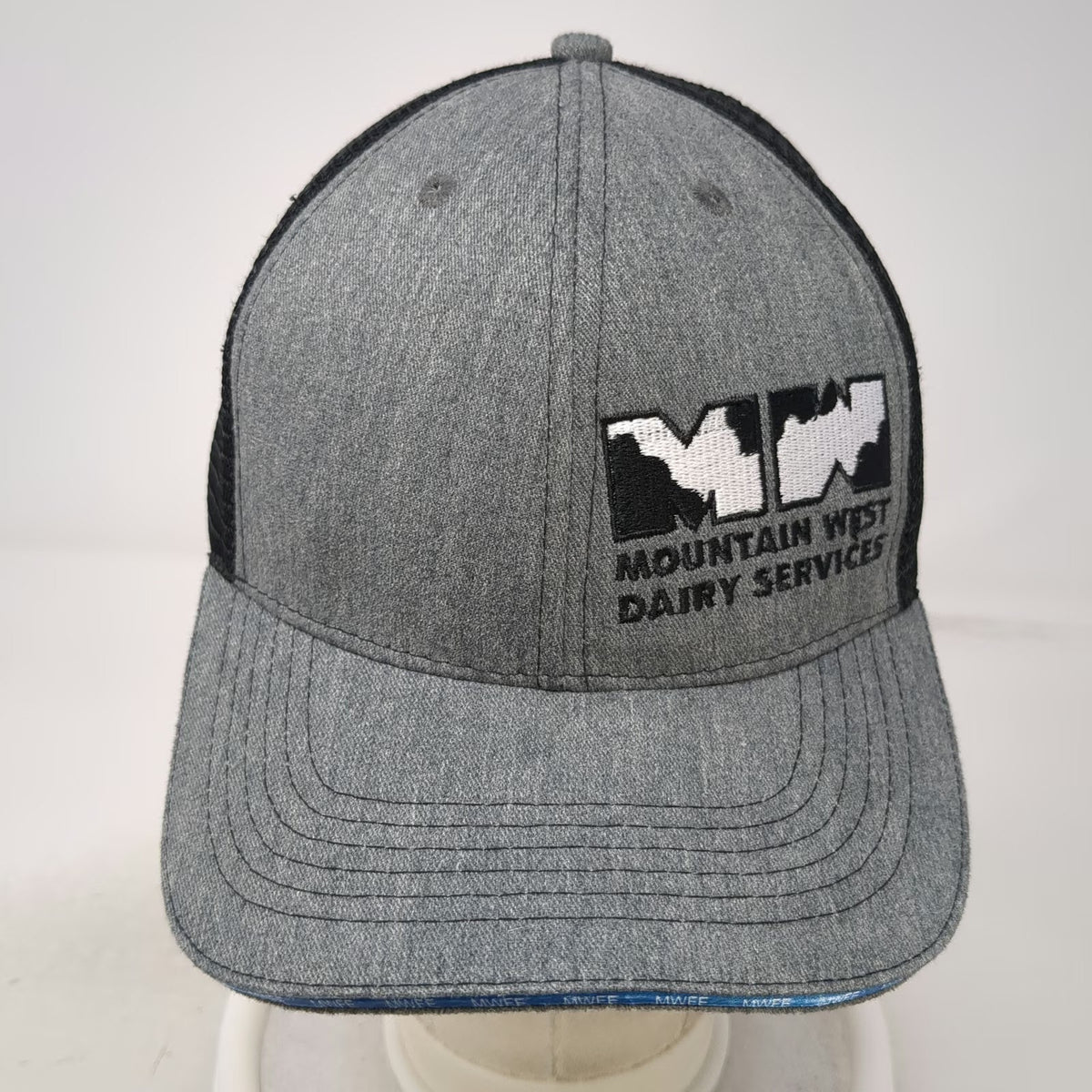 360 Apparel Trucker Hat Gray One Size Mesh Back Snapback Dairy Services Flag