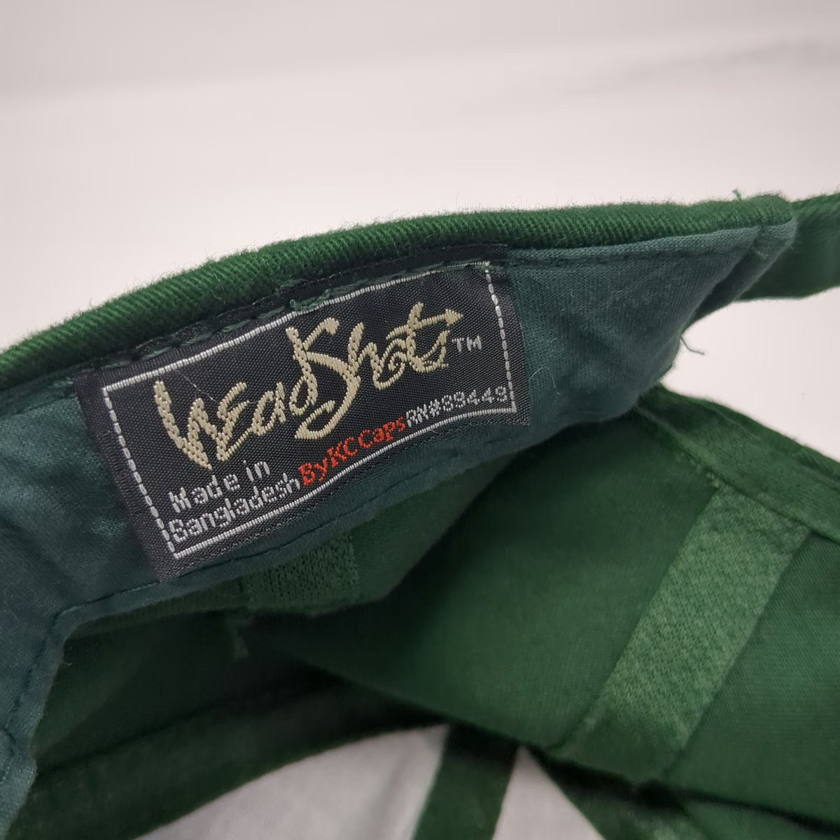 KC Caps Headshot Baseball Cap Green Silver One Size Slideback Camp Bradley Hat
