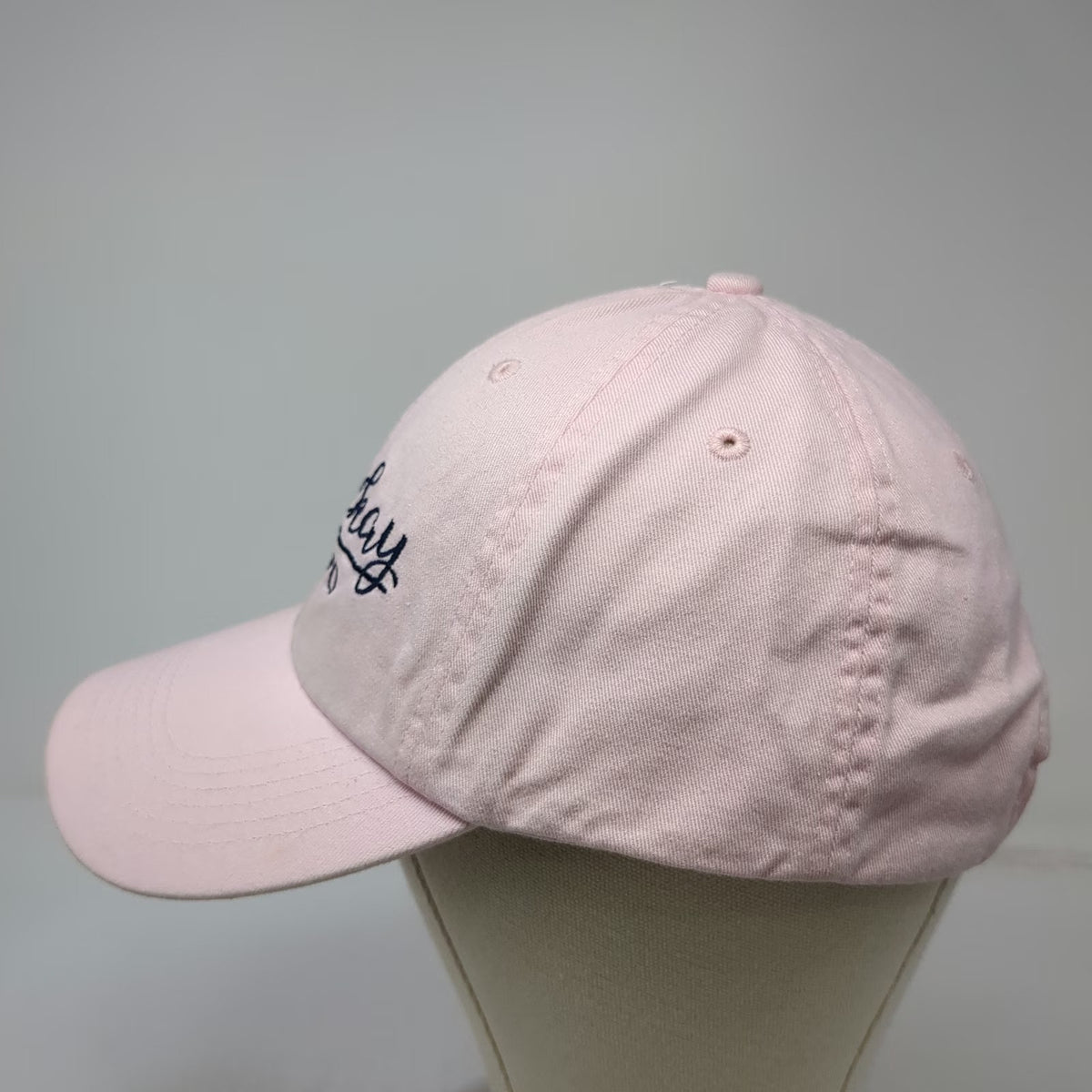 Mackay Idaho Pink One Size Baseball Cap Hat Slideback Script Embroidery Cotton
