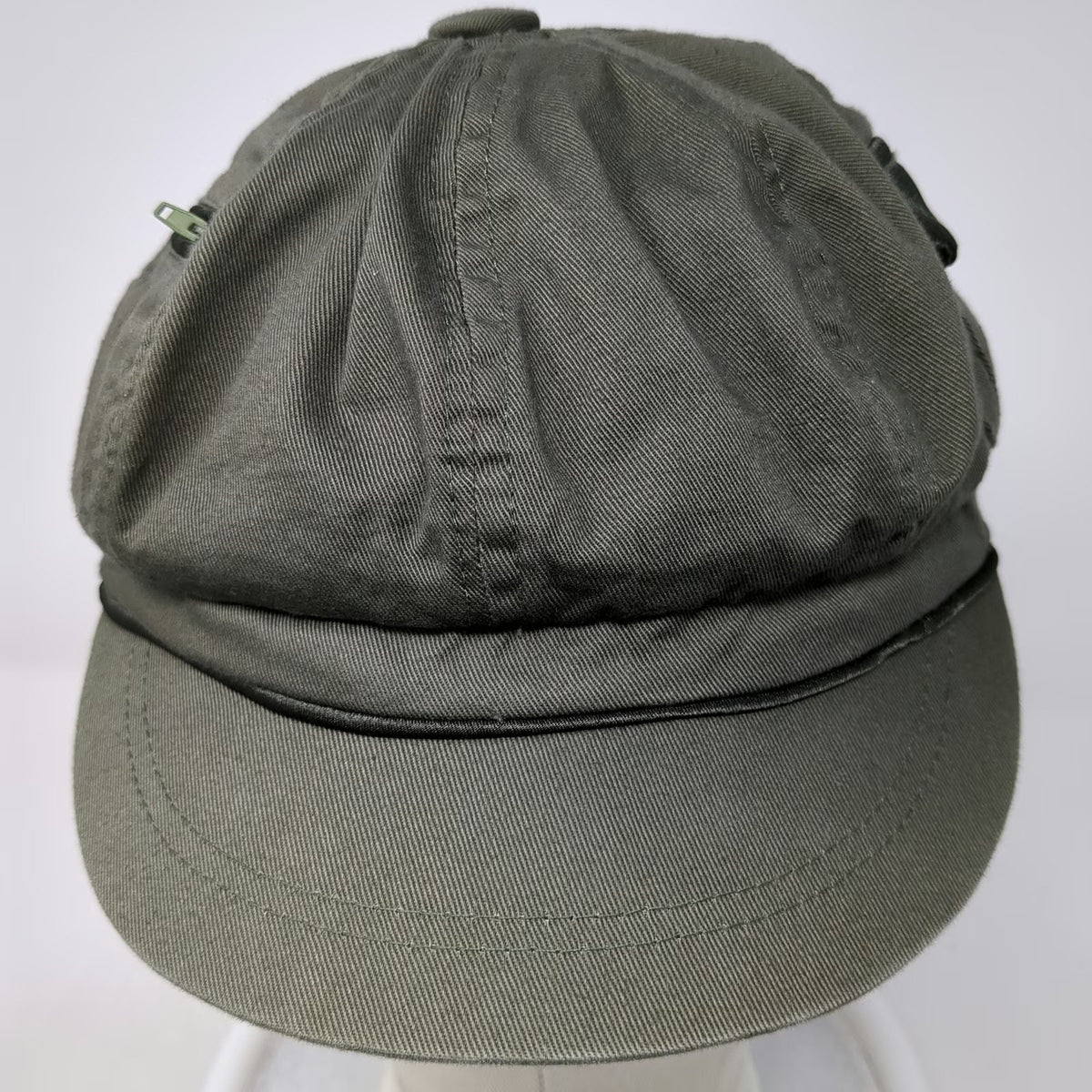 Limited Too Army Cap Green One Size Hat Cotton Pockets Zipper Slideback Military