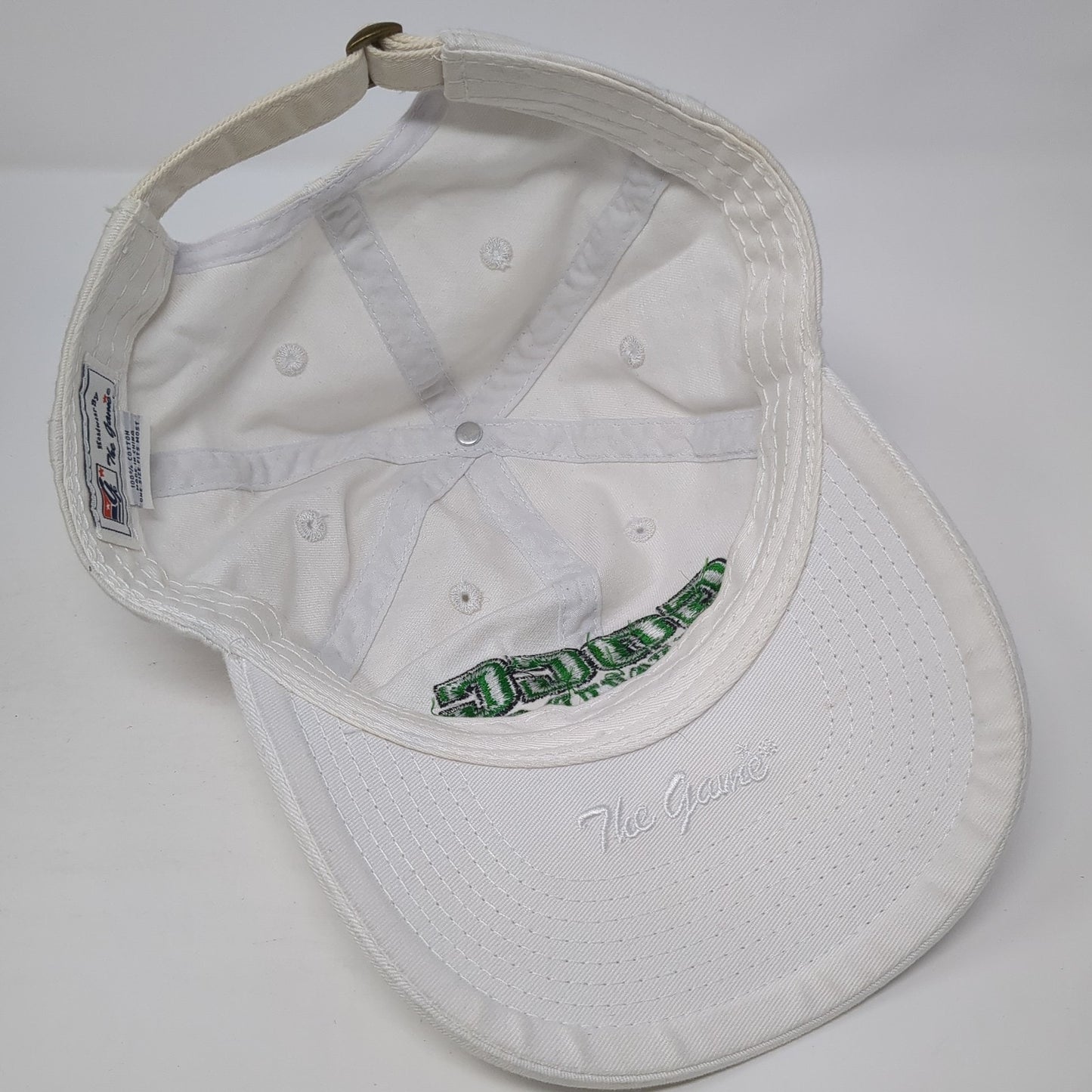 GOCC Swim Slideback Hat White One Size Adjustable Embroidered The Game