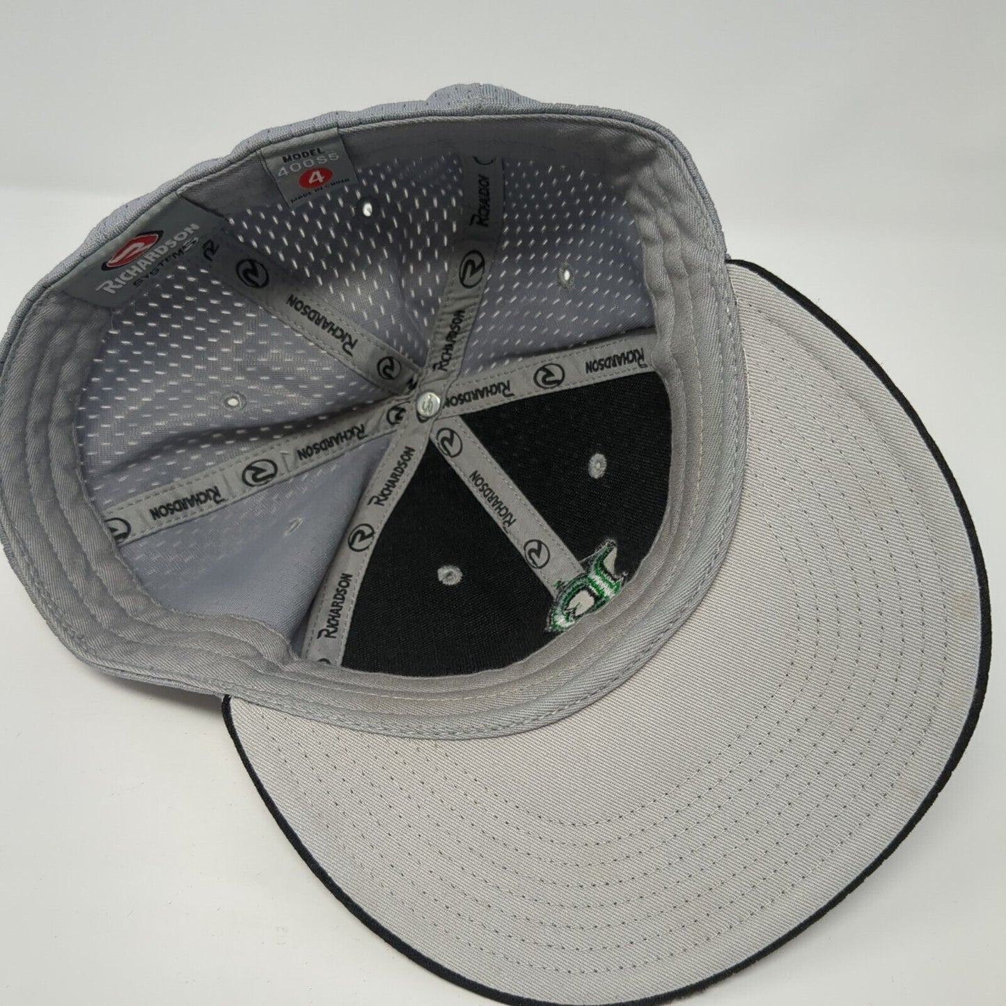 Broncos Fitted Hat Gray One Size Embroidered Logo Colorblock Richardson