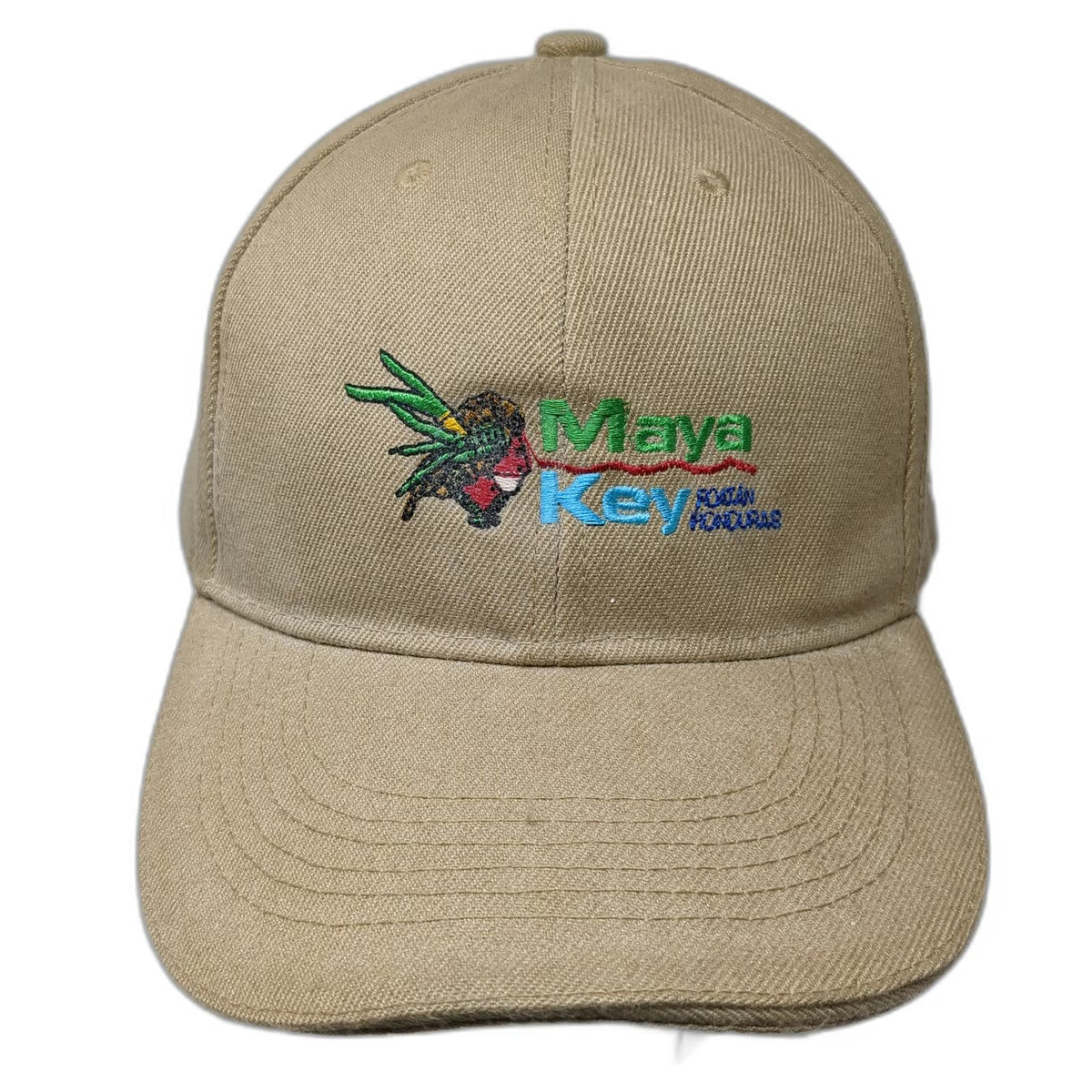 Maya Key Roatan Honduras Baseball Cap Beige One Size Strapback Hat Parrot
