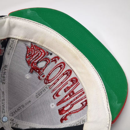 Washington State Cougars NCAA Zephyr Snapback Hat Black Red Green Brim One Size