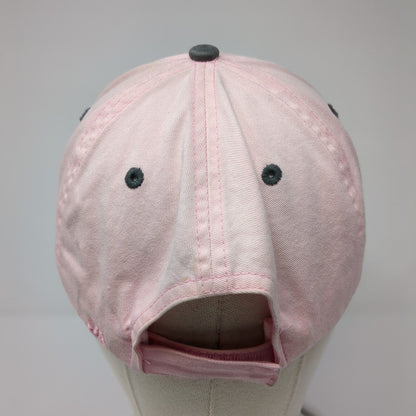 J. America Strapback Hat Pink One Size Adjustable Colorblock 6 Panel