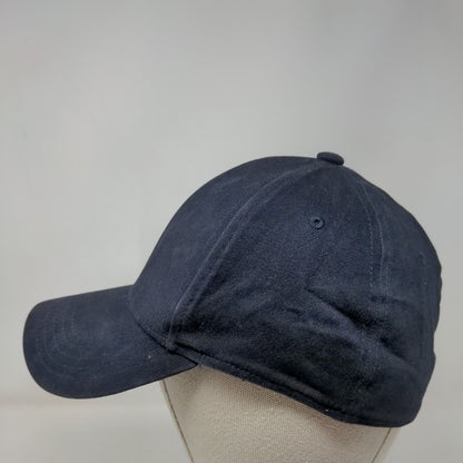 Gents Fitted Hat Blue Medium Breathable Vented Holes Blank 6 Panel