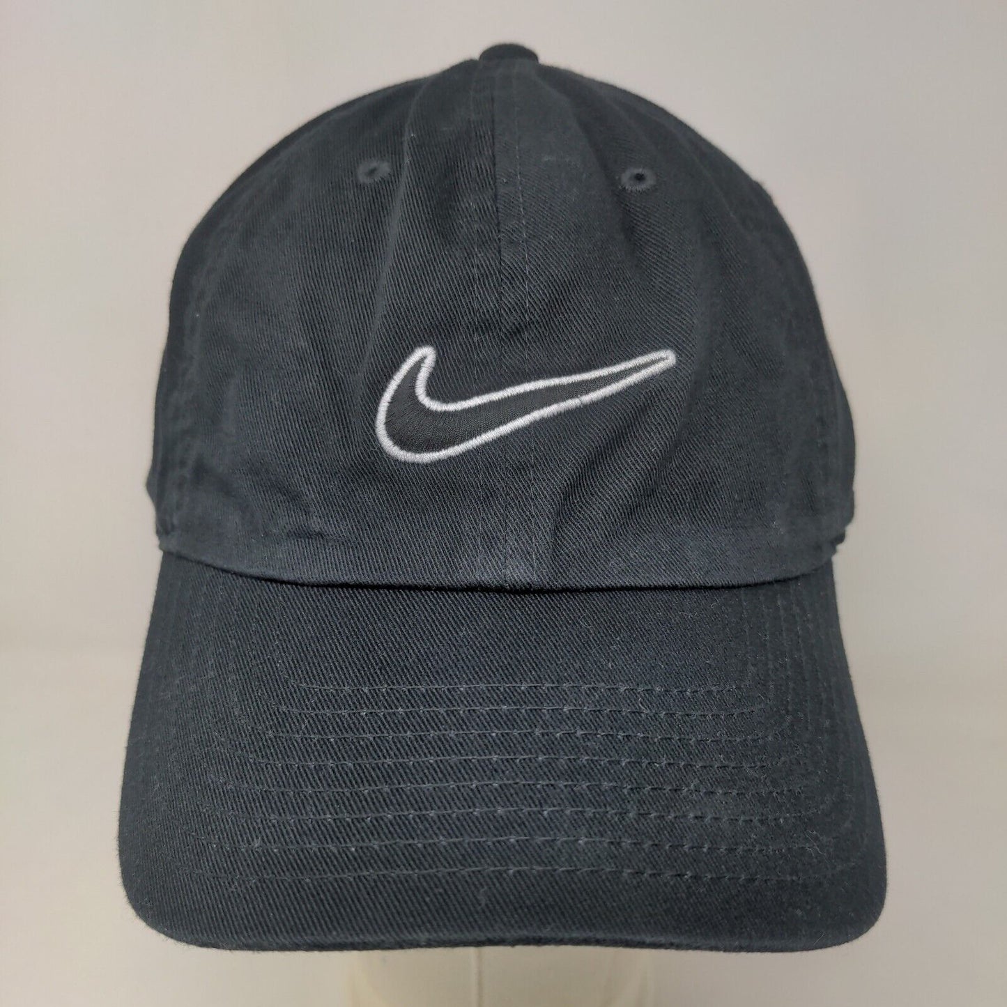 Nike S1ze Heritage 86 Men's Slideback Hat Black Size OSFM Embroidered Logo