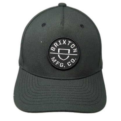 Brixton 5 Panel Gray Hat One Size Snapback Shield Patch Wool Blend MFG CO Cap