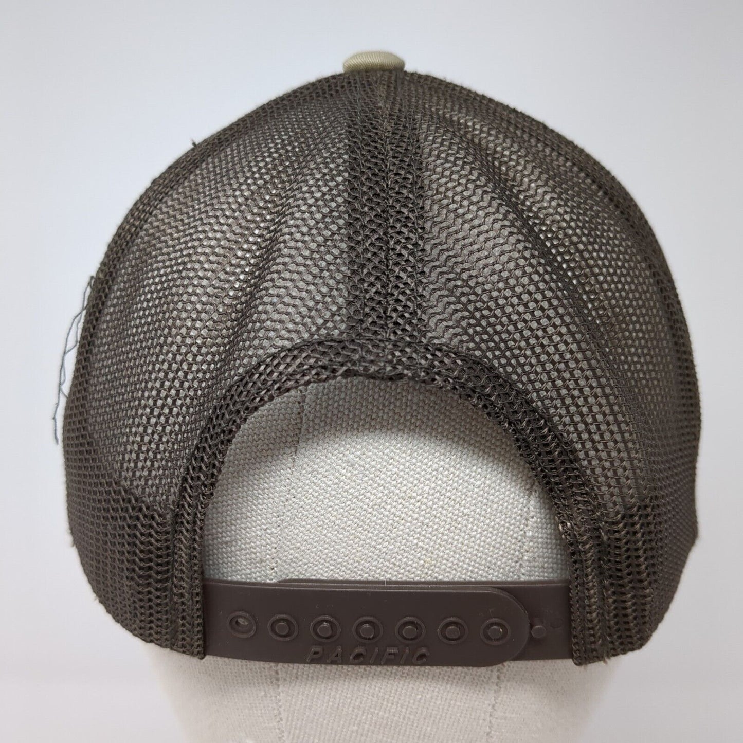 Remount Snapback Trucker Hat Brown OS Adjustable Mesh Back Pacific Headwear