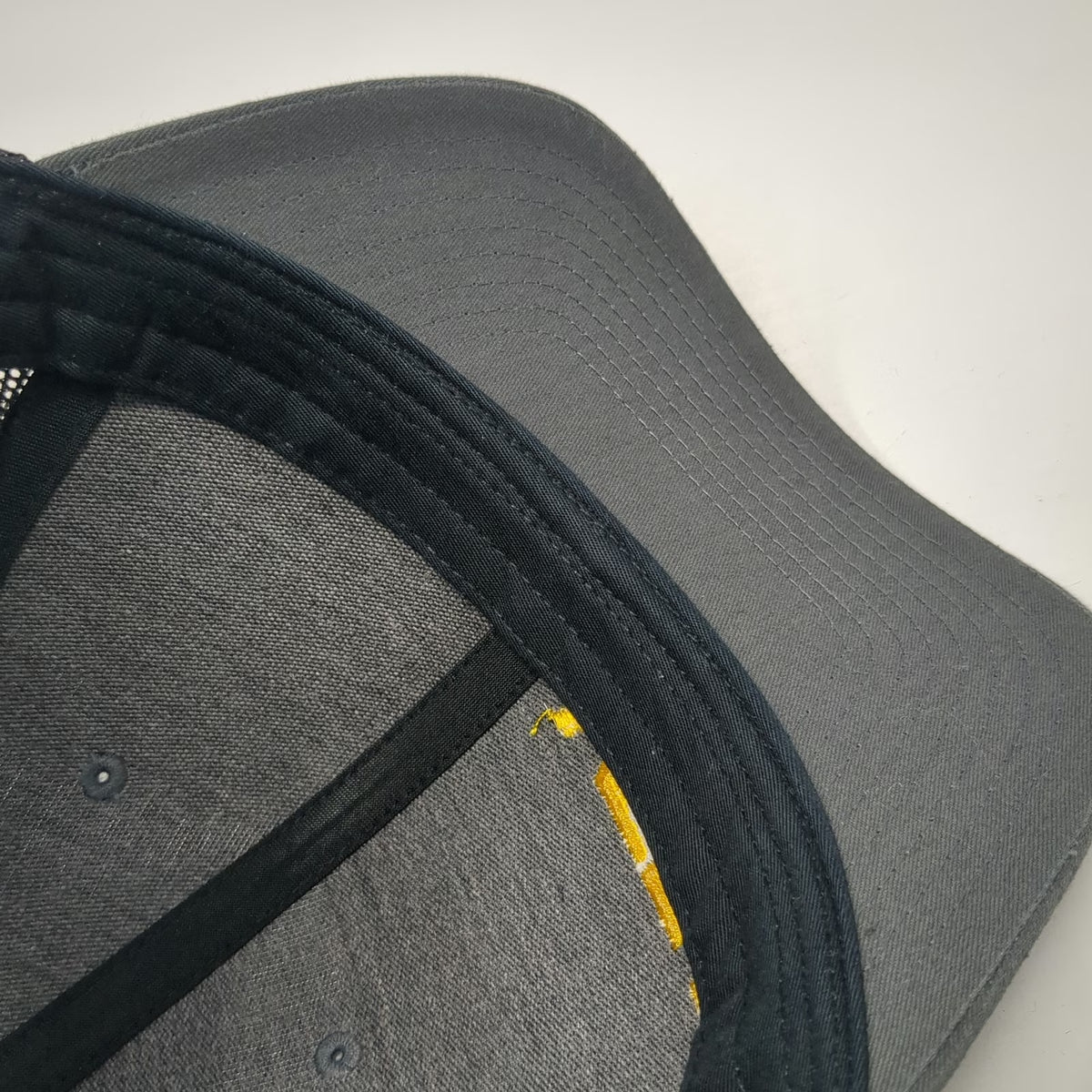 Richardson 112 Trucker Hat Gray One Size Yellow Vega Embroidered Mesh Snapback