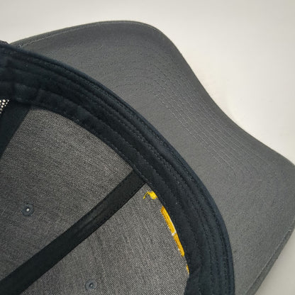 Richardson 112 Trucker Hat Gray One Size Yellow Vega Embroidered Mesh Snapback