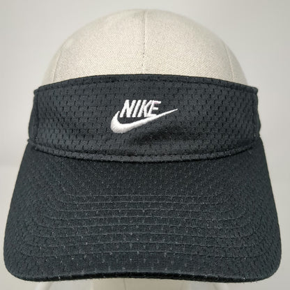 Nike Visor Black One Size Mesh Adjustable Embroidered Logo Sport Golf Tennis Hat