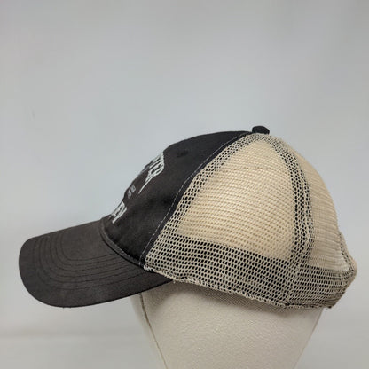 Lucky Rooster Whiskey Snapback Mesh Back Trucker Hat Brown OSFM Infinity