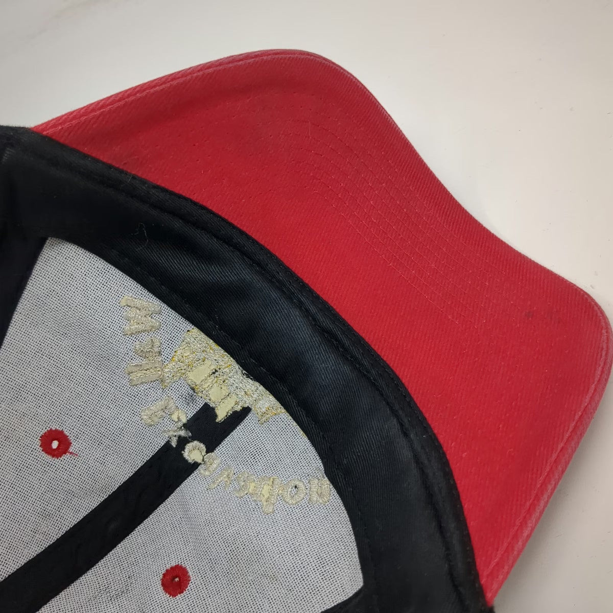 Otto Baseball Cap Black Red One Size Wall Excavation Mackay Excavator Hat