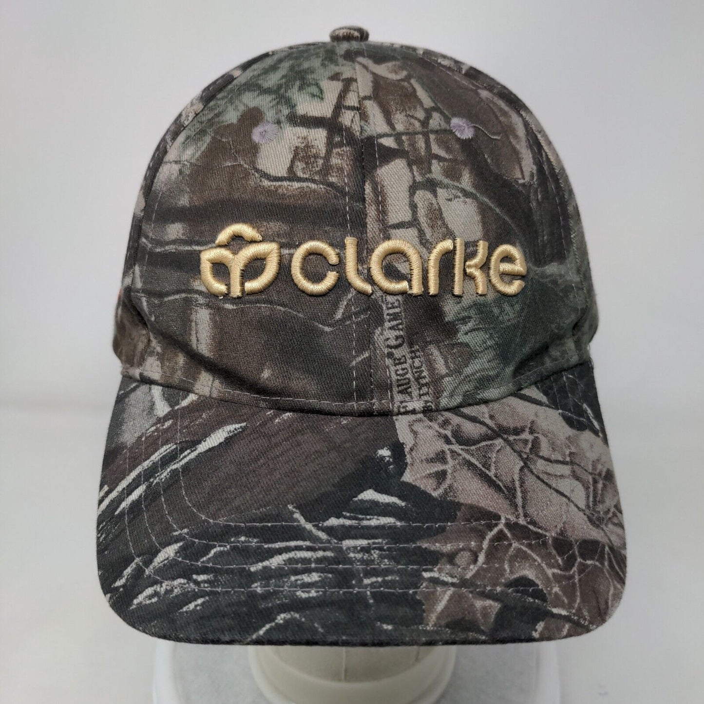 Clarke Strapback Hat Camouflage One Size Embroidered Adjustable