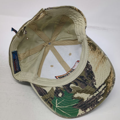 Go USA Baseball Cap Green One Size Camo Tires Les Schwab Logo Strapback Hat