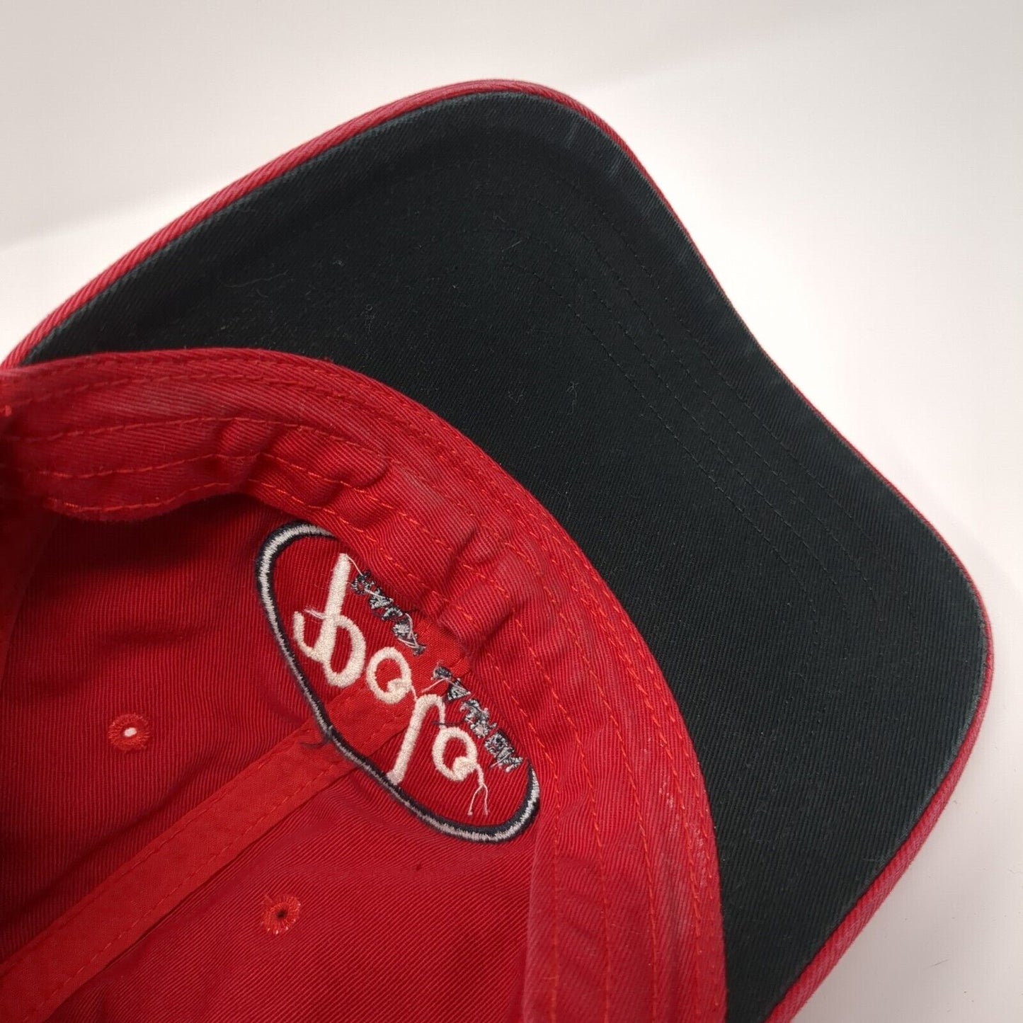 Vintage Polo Sport Ralph Lauren Slideback Hat Red Embroidered Logo 100% Cotton