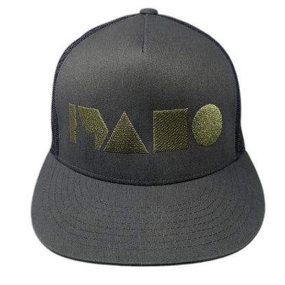 Yupoong Trucker Hat Gray One Size Idaho State Silhouette Geometric Mesh Back