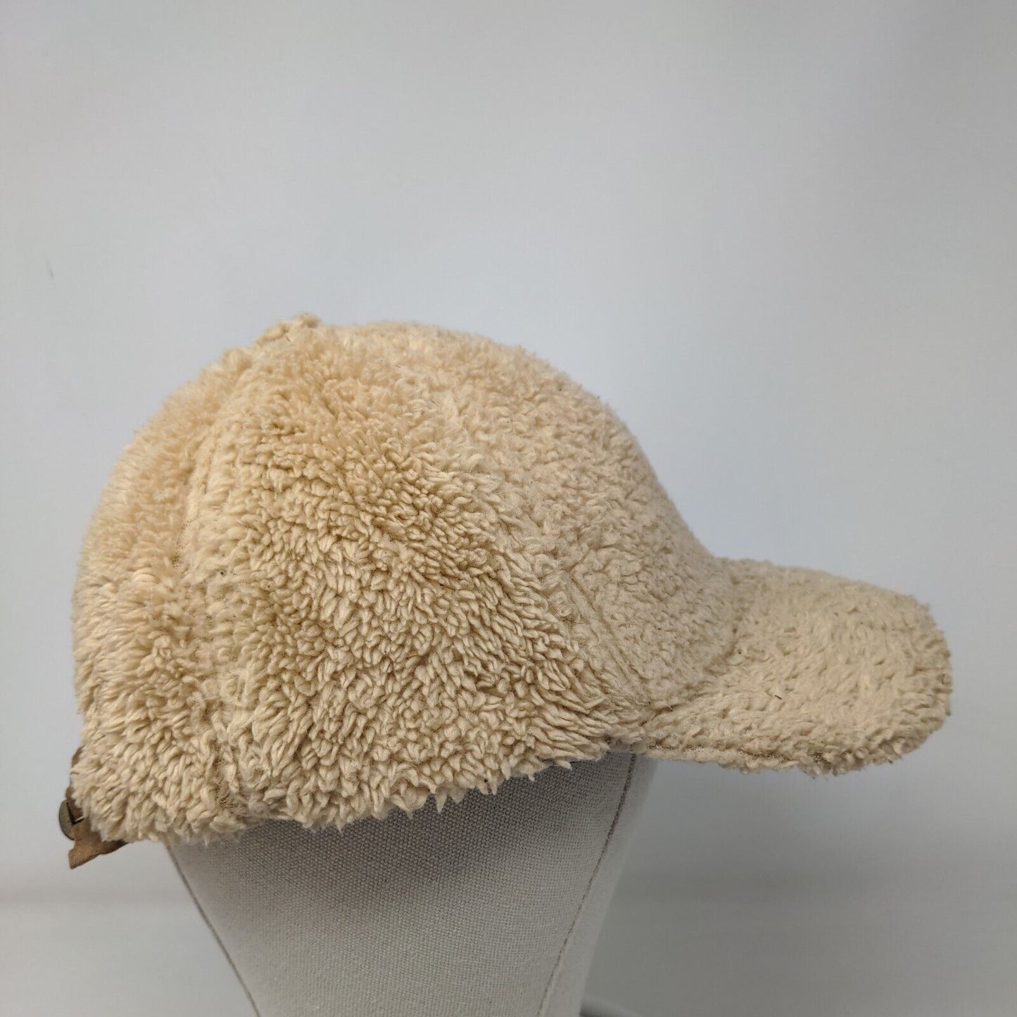 Unbranded Slideback Fleece Hat Tan OSFM Adjustable 6 Panel Blank