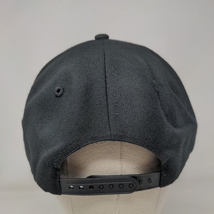 RotoGrinders Snapback Hat Black One Size Embroidered Big Accessories