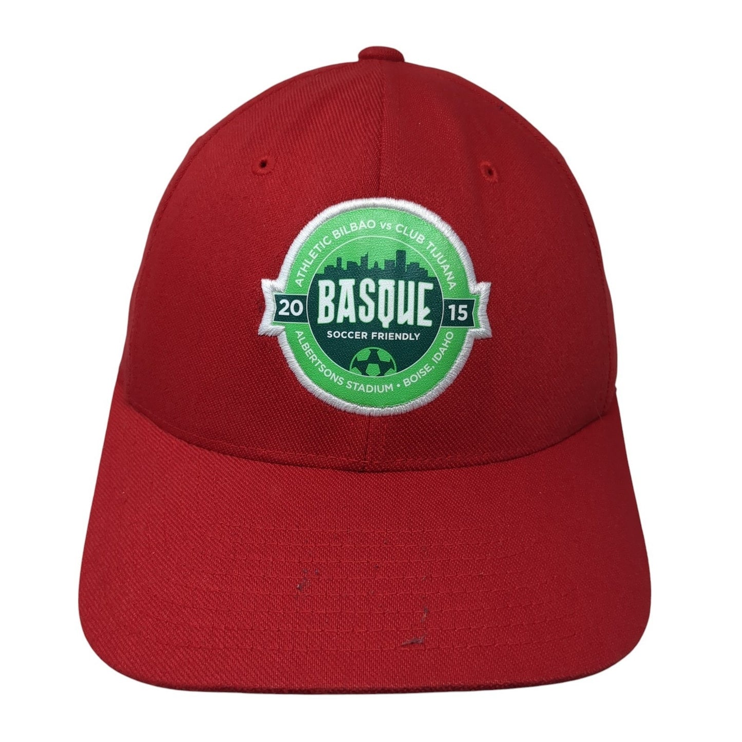 2015 Basque Soccer Friendly Fitted Hat Red Small Embroidered Richardson