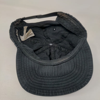 Billabong Patch Snapback Hat Black One Size Adjustable Solid 6 Panel